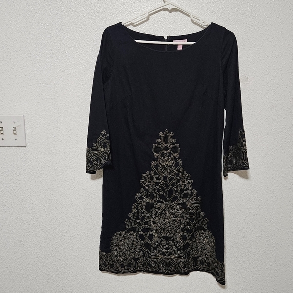 Lilly Pulitzer Dresses & Skirts - Lilly Pulitzer Shauna black embroidery dress size 4